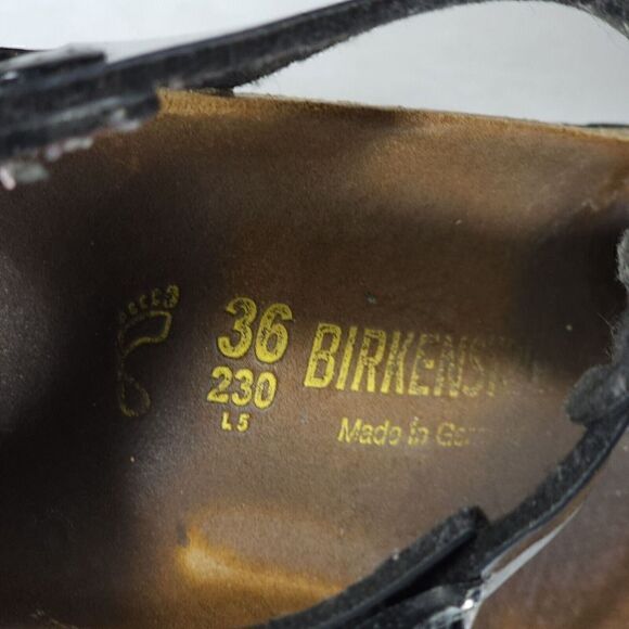 Birkenstock Women's Kairo US5 EU36 Black Birko-flor Flat Thong slingback Sandals - Picture 14 of 16